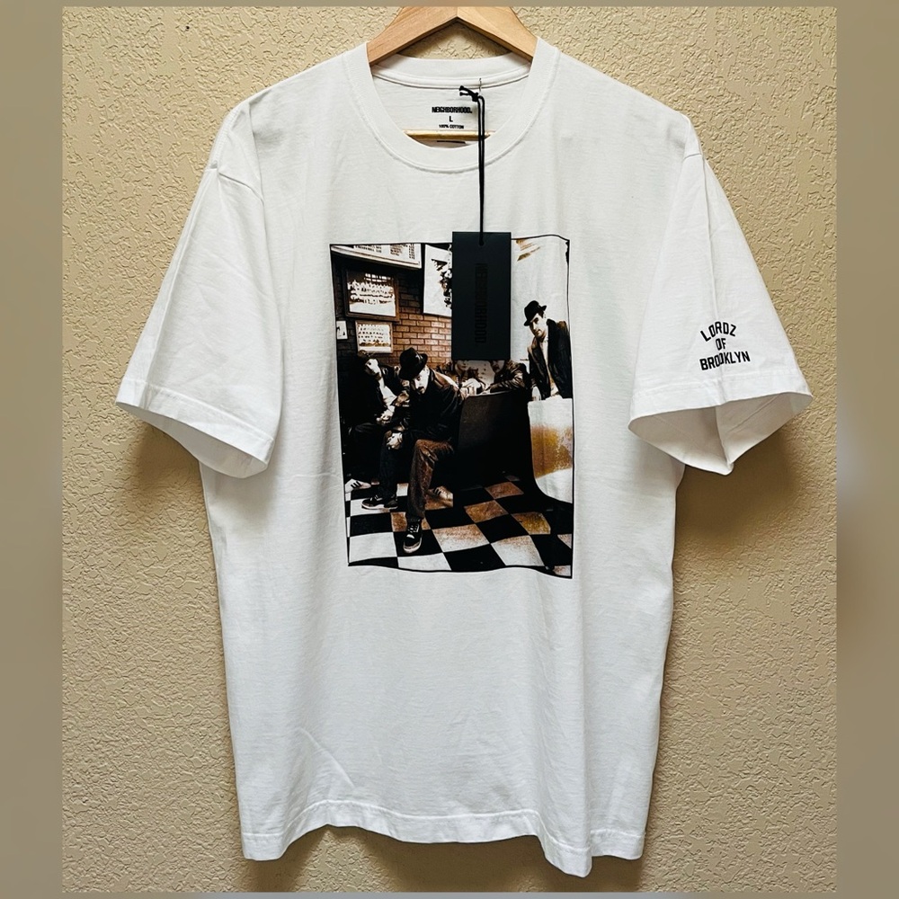 Neighborhood Lordz Of Brooklyn SS-2 T-Shirt White Color Men’s Size Large